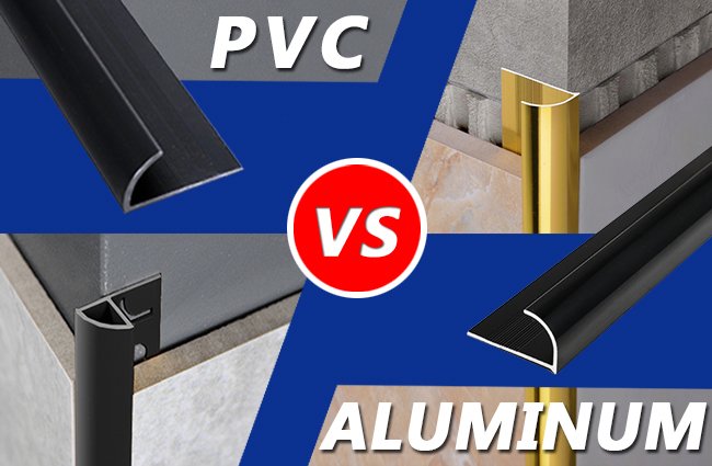 pvc vs aluminum tile trim