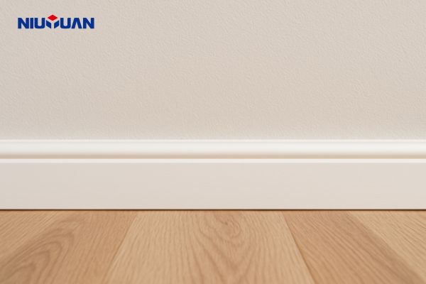 floor skirting protecting wall and covering gap