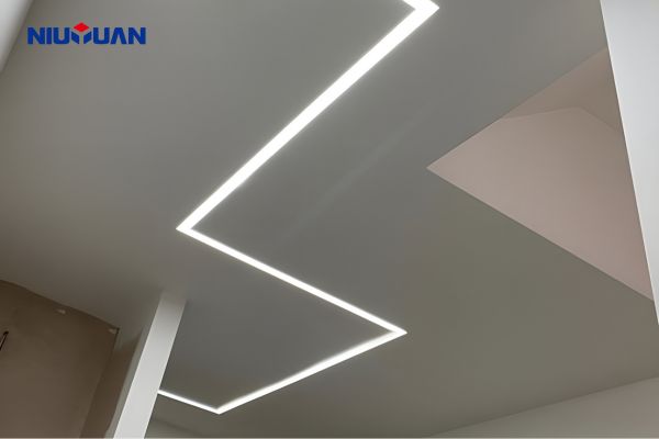 plaster in led strip channel example