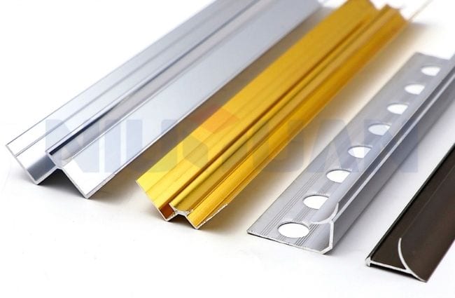 NIUYUAN extruded aluminum tile trim profiles in various finishes for commercial and wholesale projects